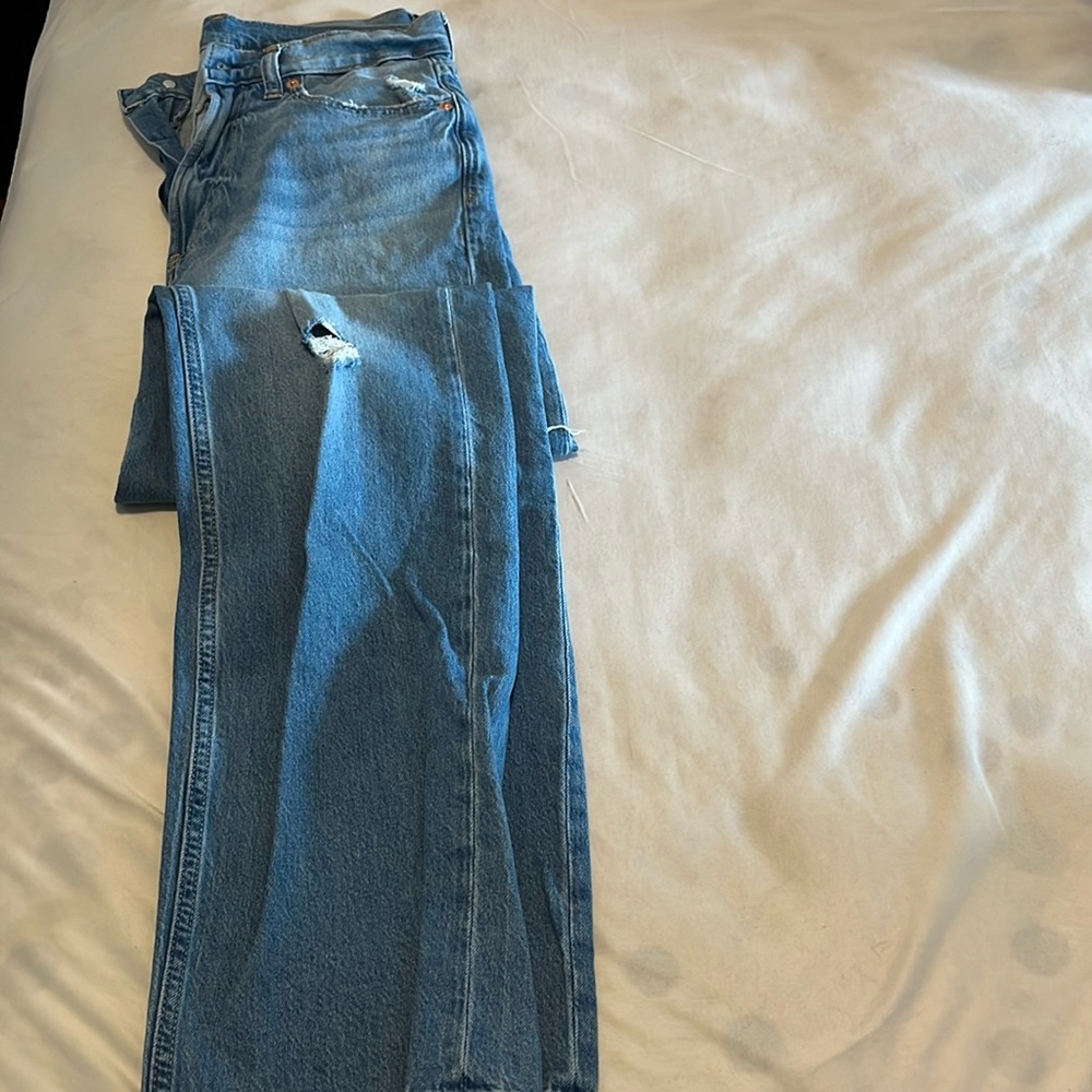 6 long gap straight jeans